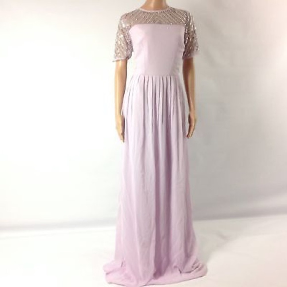 Maya Womens Dress Size 10 Tall Illusion Lilac - Picture 1 of 8